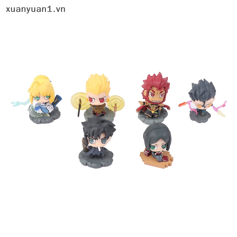 Set 6 Mô Hình Nhân Vật Phim Hoạt Hình Fate Stay Night Bằng PVC T30