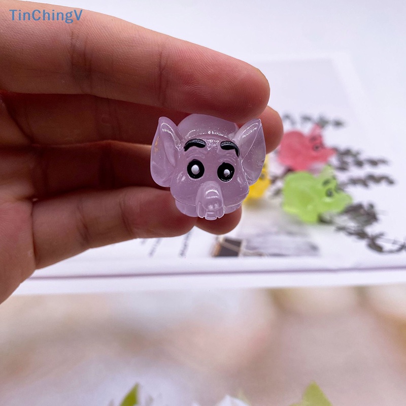 Set 2 Tượng Voi Mini Dạ Quang Trang Trí Tiểu Cảnh