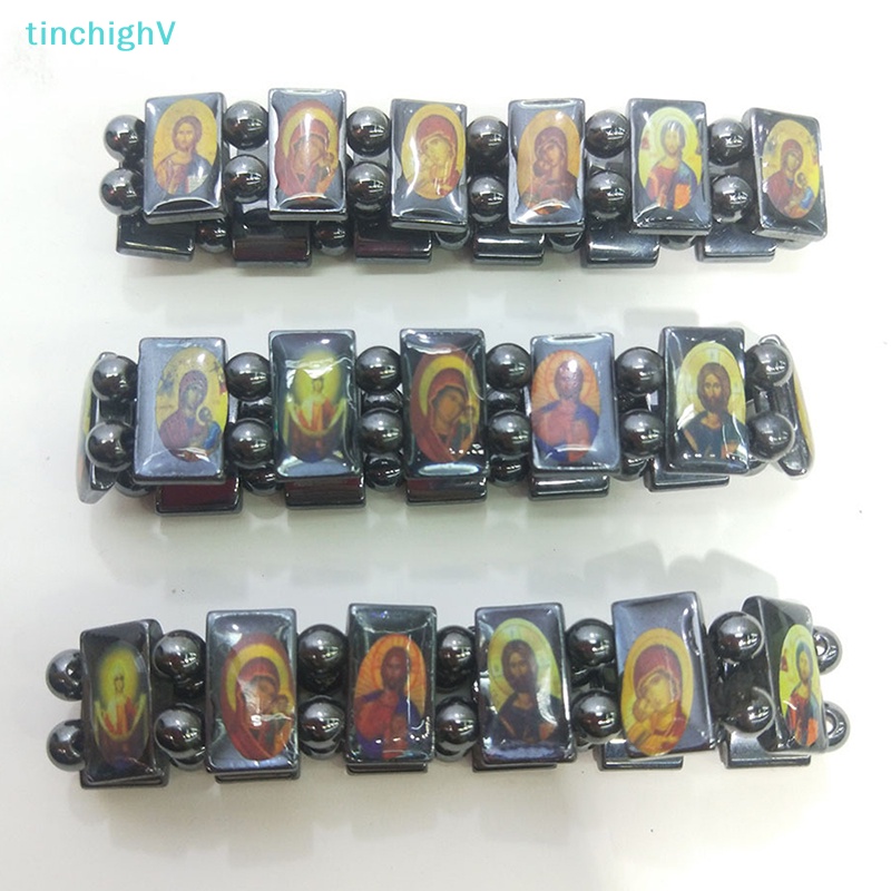 [TinchighV] Vòng Đeo Tay Đá Hematite Màu Đen Từ Tính Chăm Sóc Sức Khỏe Cho Nam