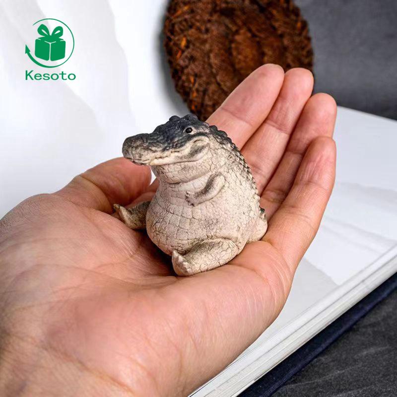 Kesoto Tượng cá sấu Trà Điêu Khắc Thú Cưng điêu khắc độc đáo trang trí nội thất/ Bàn