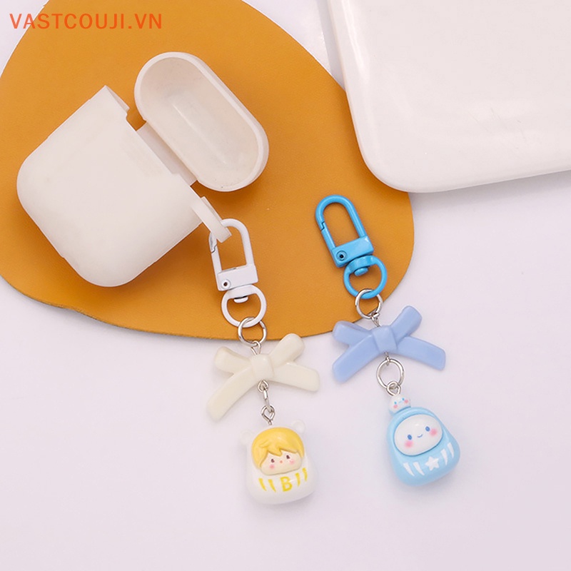 Móc Khóa Hình Búp Bê VASTJI 3D Bằng Nhựa Resin Dễ Thương Trang Trí Ba Lô / Túi Xách / Quà Tặng Cho Bạn