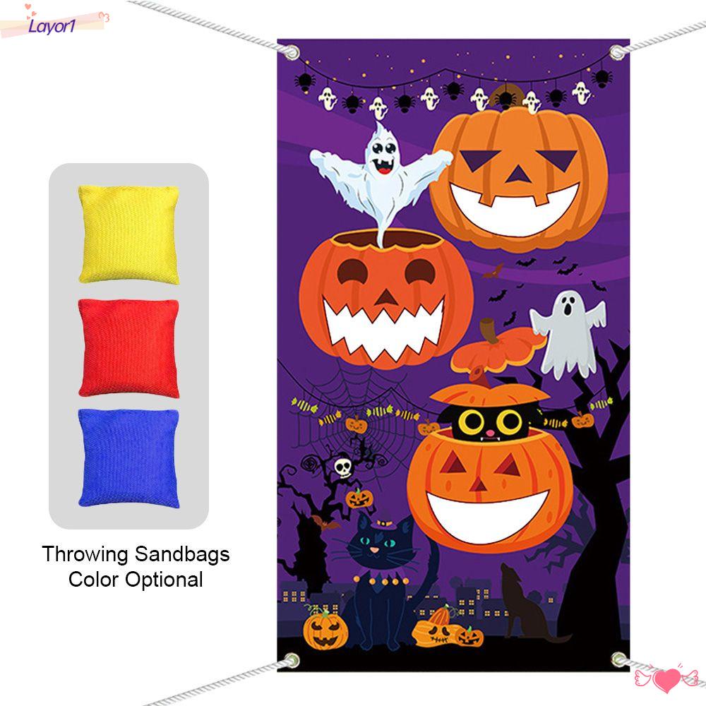 LAYOR1 Bộ Đồ Chơi Túi Đậu Bí Ngô Ma Bí Ngô Cho Trẻ Em Và Người Lớn