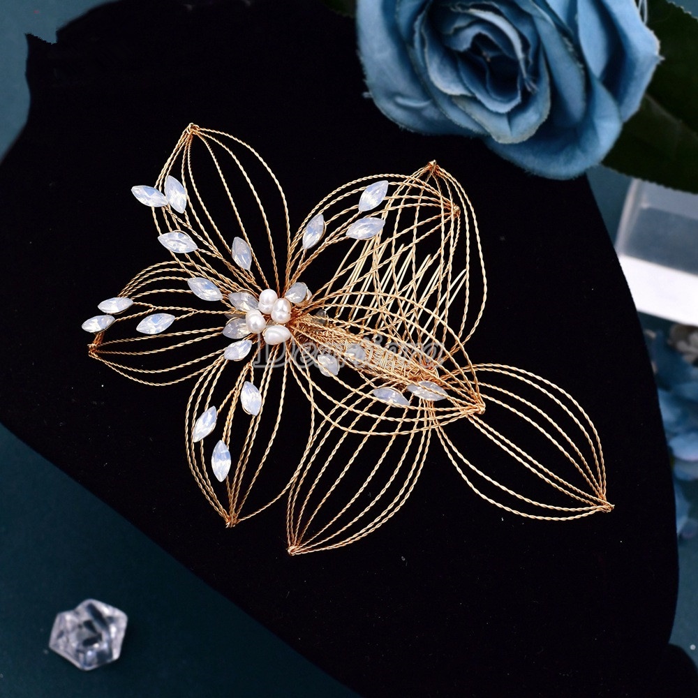 Lược Cài Tóc Cô Dâu Hình Chiếc Lá Thời Trang