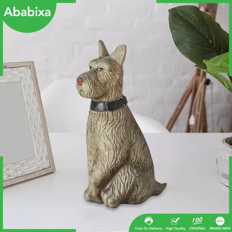 Đồ trang trí Chú Chó Bằng Nhựa Resin Dễ Thương Nhẹ Đa Năng Trang Trí Sân Vườn