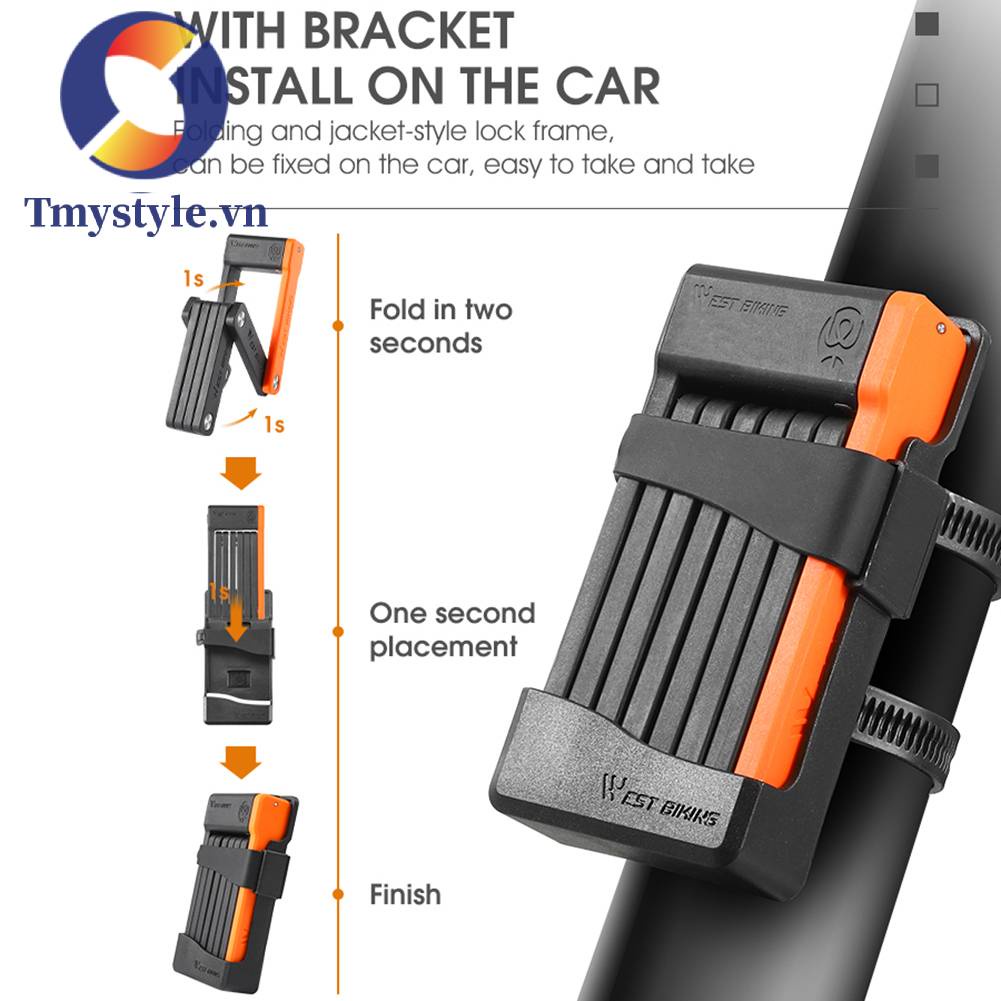 Dây Xích Khóa Xe Đạp MTB Có Thể Gập Lại Tiện Dụng