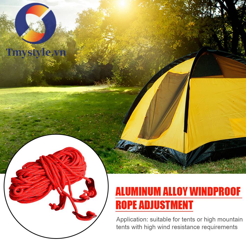 4 Cuộn Dây Dựng Lều 4m Đường Kính 4mm Bằng Nhôm