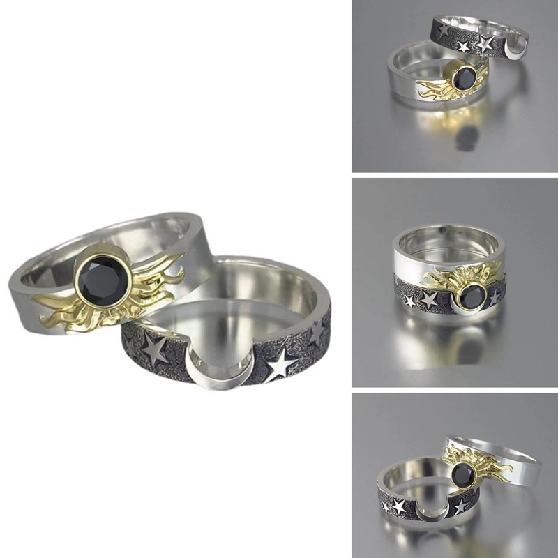 Ygt Nhẫn Hợp Kim Hai Lớp Hình Trái Tim Độc Đáo Cho Cặp Đôi