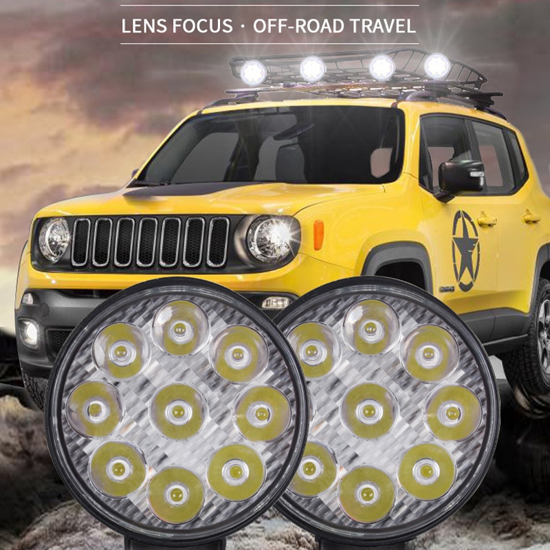 Đèn Pha LED 24V / 12v 42W Bằng Hợp Kim Nhôm Chuyên Dụng Cho Xe Hơi