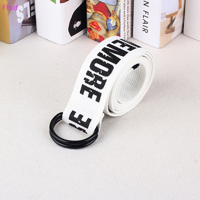 {Ffsd} Thắt Lưng Vải Canvas Hai Lớp In Chữ D Phong Cách Harajuku Thời Trang Unisex * Bán Chạy