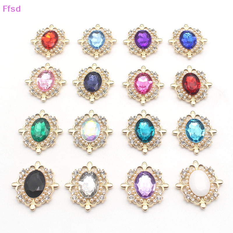 Phụ Kiện Cài Tóc Hình Nơ Bằng Hợp Kim Đính Đá Kích Thước 29 * 32mm