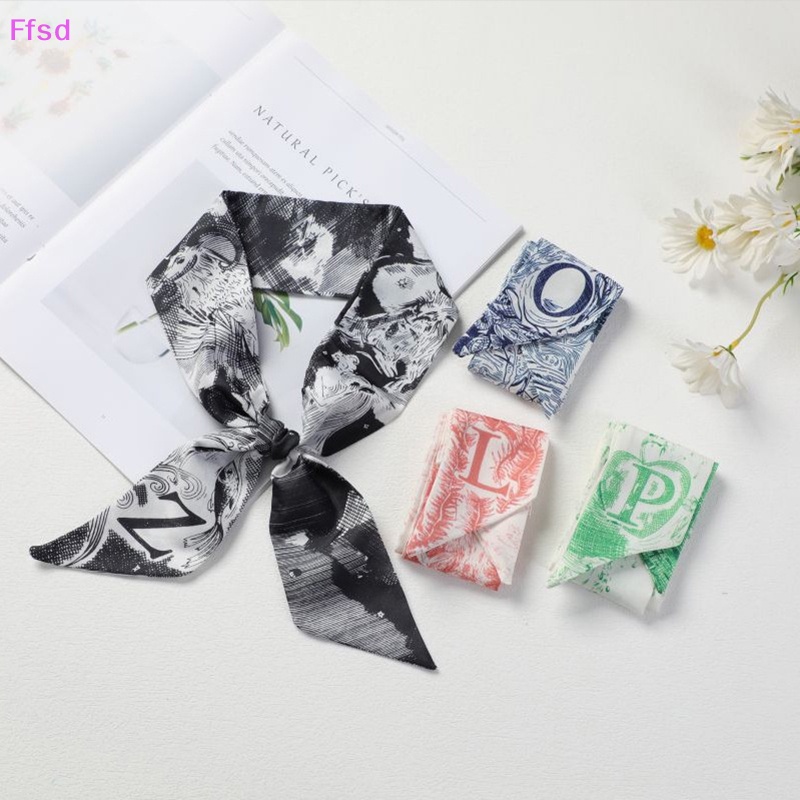 {Ffsd} Băng Đô Lụa Mỏng Họa Tiết 26 Chữ Cái Tiếng Anh Thời Trang Hàn Quốc Cho Nữ