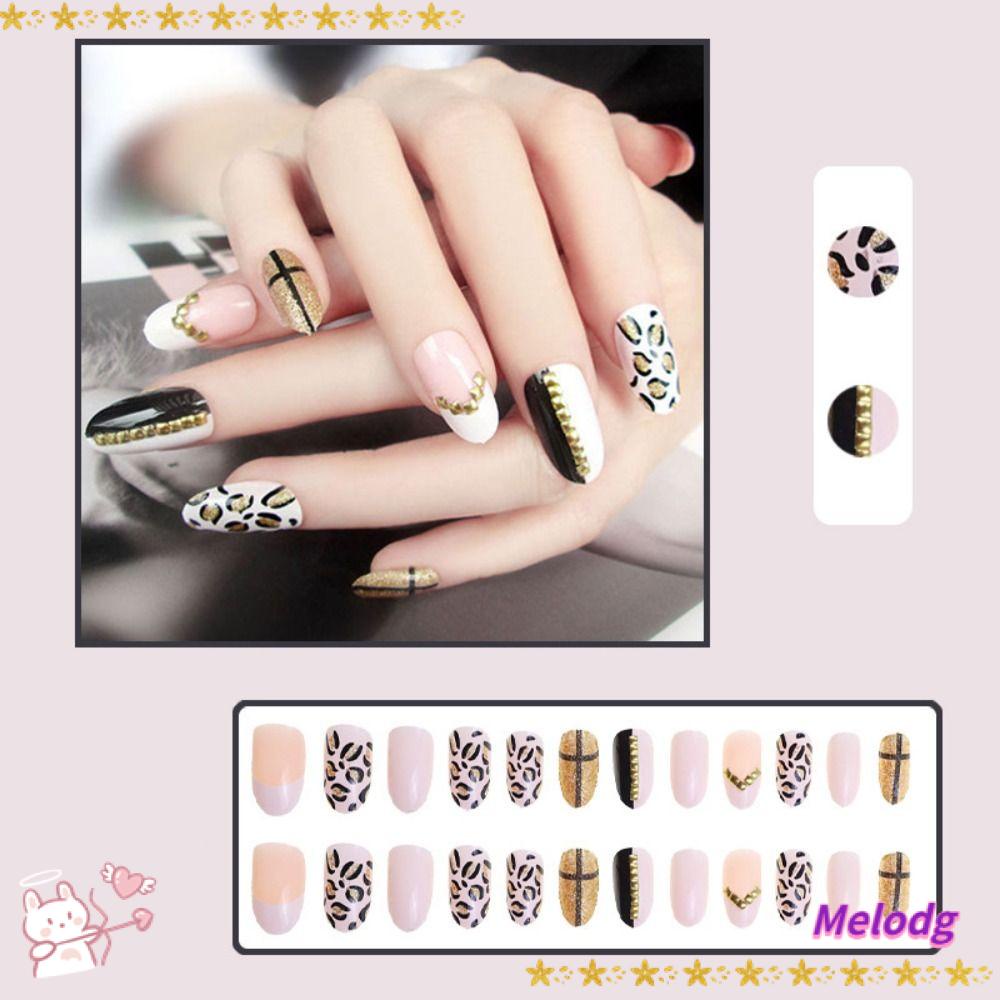 Móng Tay Giả Che Phủ Toàn Diện Họa Tiết Da Báo