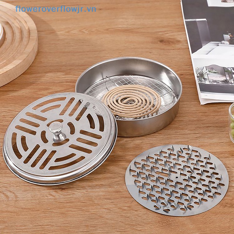Khay Đựng Nhang Muỗi / Côn Trùng Thiết Kế Nhỏ Gọn Kèm Vỏ Bọc Tiện Dụng Cho Gia