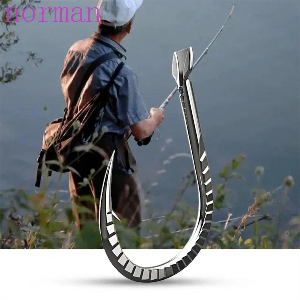 NORMAN Set 20 Móc Câu Cá Bằng Hợp Kim Titan Màu Đen Hình Rắn