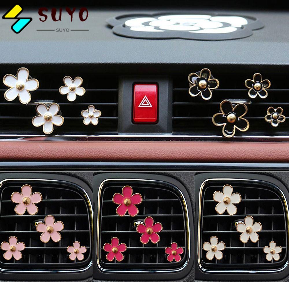 SUYO Bộ 4 Kẹp Khuếch Tán Nước Hoa Gắn Lỗ Thông Gió Xe Hơi Bằng Hợp Kim Tiện Dụng