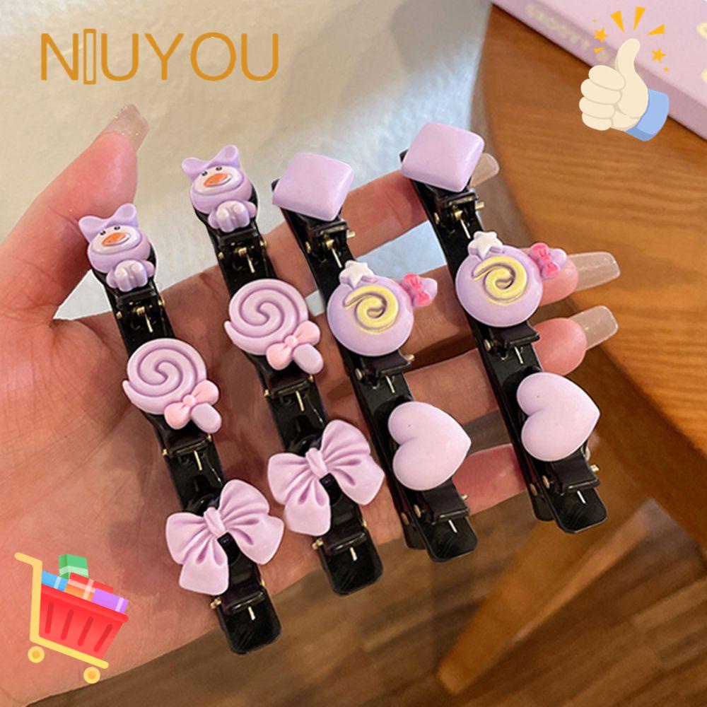 NIUYOU Kẹp Tóc Mái Đôi Tạo Kiểu Thời Trang Cho Bé
