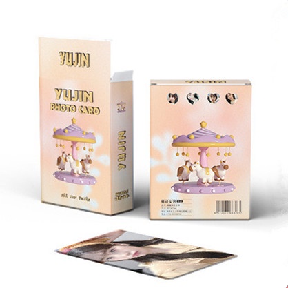 50pcs/box YUJIN IVE Photocards Album Laser Lomo Cards Solo Kpop Collection LETAOTAO2023