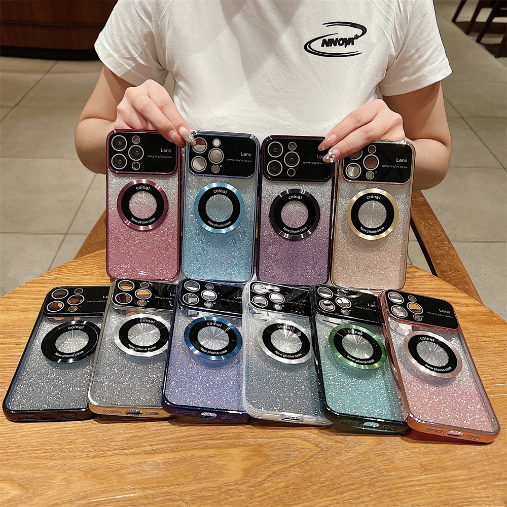 Ốp Điện Thoại Silicon Nam Châm Mạ Màu 6D Cho IPhone 13 12 Pro MAX 11 Pro MAX 13pro 12pro MAX 7 + 8Plus XR XS MAX