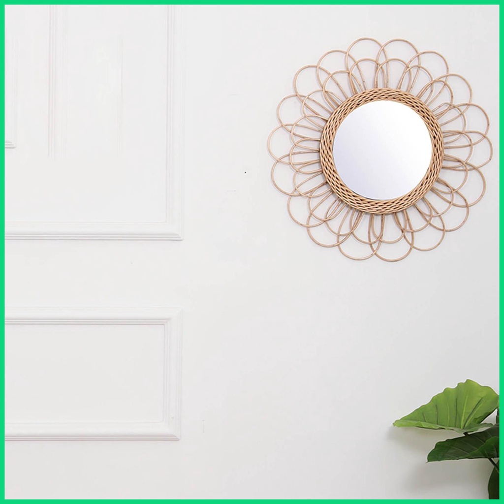 Gương Trang Điểm Đan Mây Phong Cách Boho Cho Phòng Khách / Phòng Ngủ / Hành Lang / Phòng Tắm / Jiwvnjiwvn