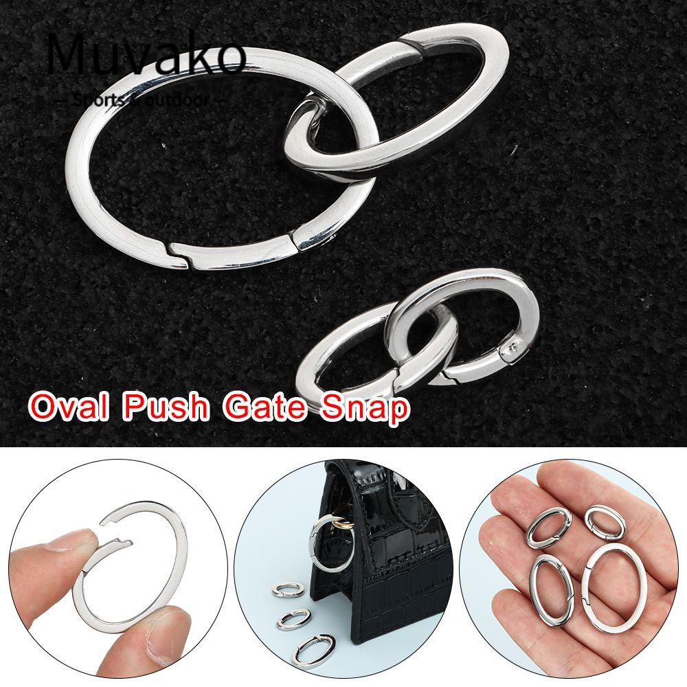 MUVAKO Móc Khóa Carabiner Hình Oval 4 Kích Cỡ