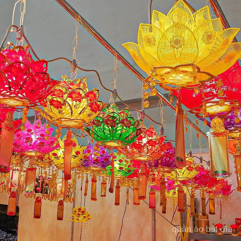 Đèn Treo Trần Nhà Hình Hoa Sen Phật Giáo