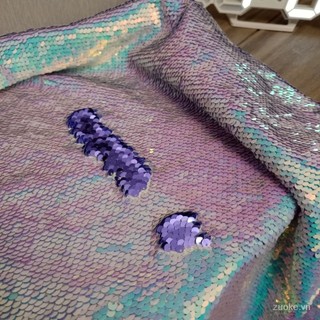 Sequin fabric Internet celebrity graffiti sequin Wall fish scale cloth flip two-color sequin fabric 5mm bead fabric AH6I