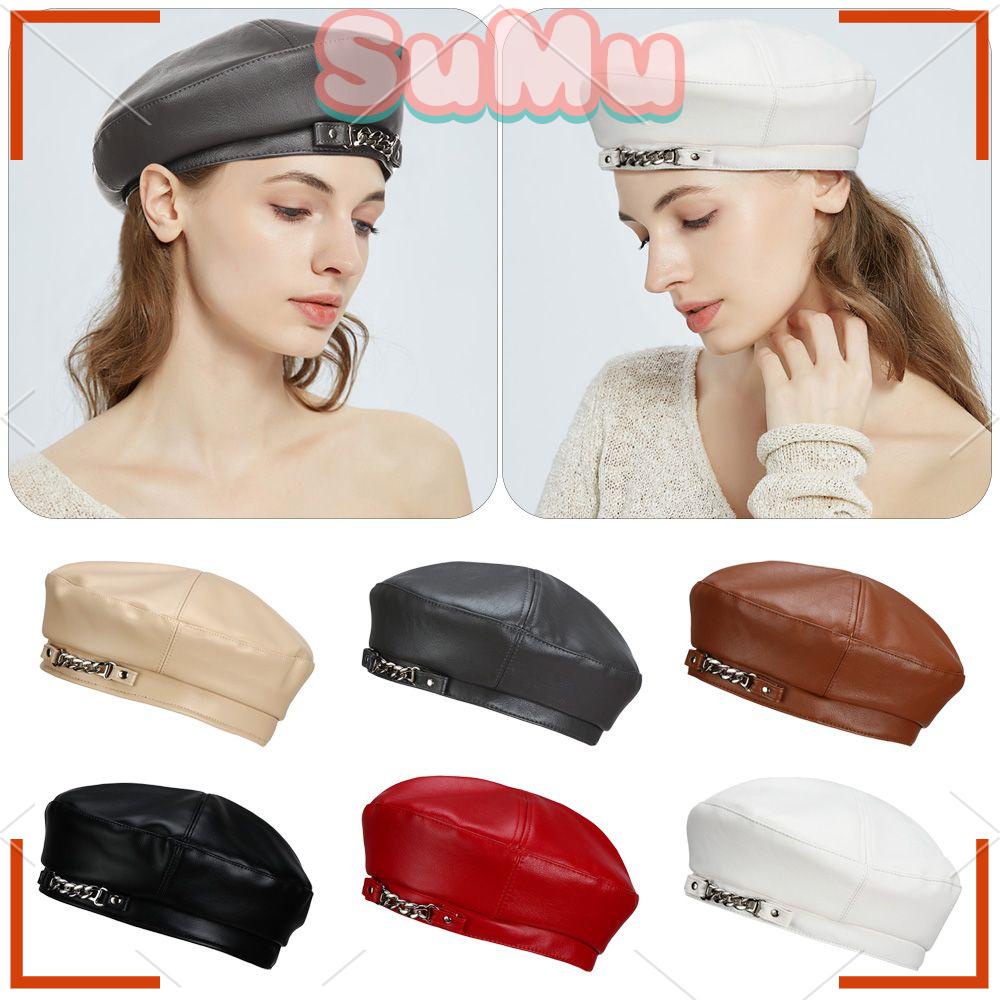 SUMU Mũ Beret Màu Sắc Nhã Nhặn Dành Cho Nữ