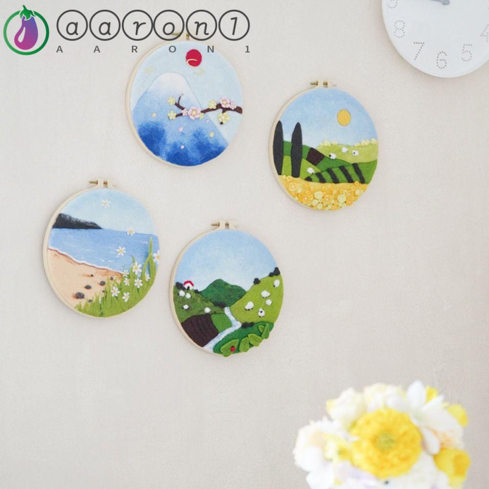 AARON1 Bộ Dụng Cụ Thêu Tranh Chữ Thập Kèm Khung Tiện Lợi