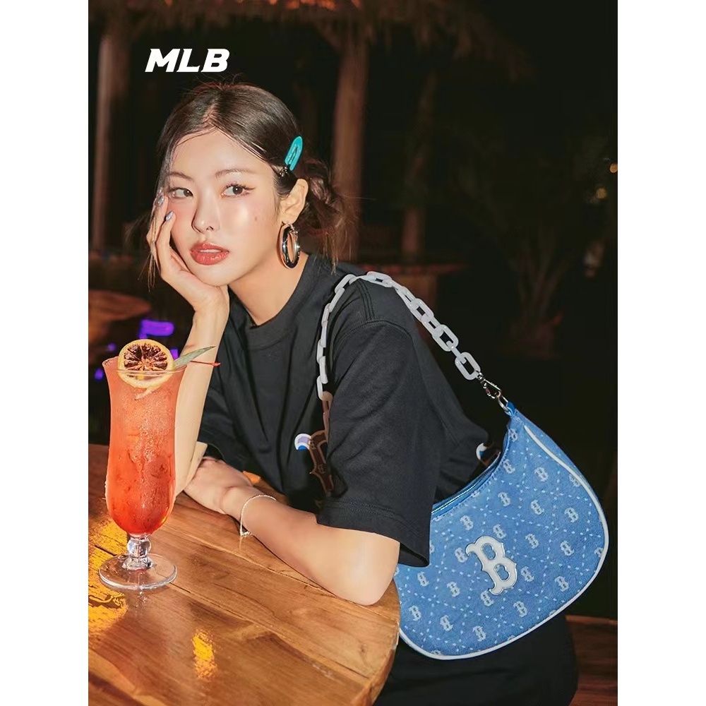 Túi Đeo Chéo MLB 2023 Chất Liệu denim Phong Cách retro Cho Nam Nữ BQS02