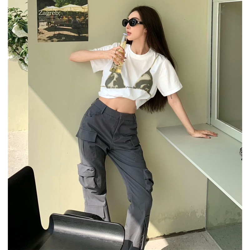 Áo Thun Tay Ngắn In Hình Ly Tam Giác Độc Đáo Cá Tính