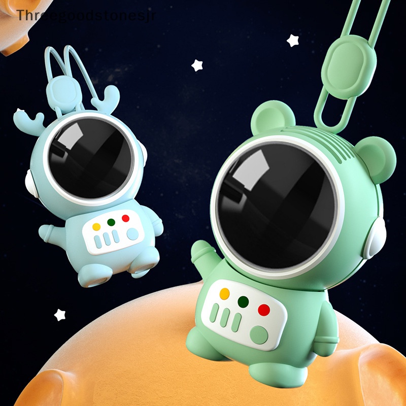 Quạt Mini Đeo Cổ Di Động Dễ Thương Có Thể Sạc Lại Cổng USB JR