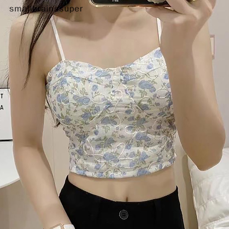 Áo Hai Dây Mỏng Họa Tiết Hoa Thời Trang Mùa Hè Quyến Rũ Cho Nữ