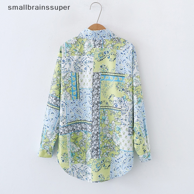 Áo Sơ Mi Dài Tay Dáng Rộng In Họa Tiết Hoa Thời Trang Mùa Hè Cho Nữ