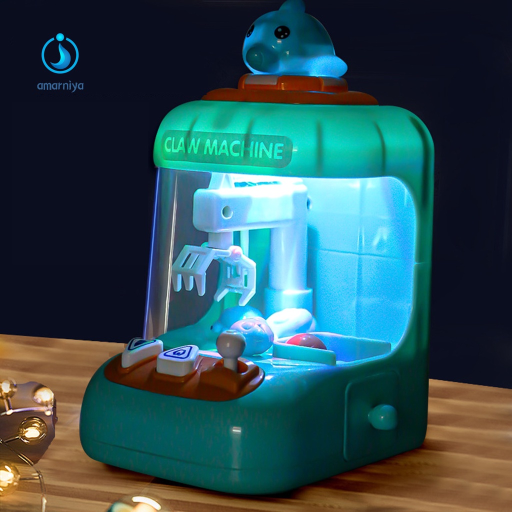 (Shop Amart) Máy Kẹp Móng Vuốt Mini Tạo Hiệu Ứng Ánh Sáng Nhiều Màu Sắc Dễ Lắp Đặt Cho Bé