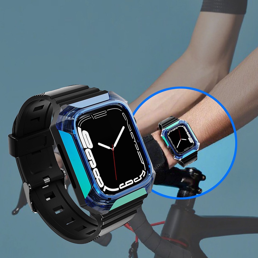 Dây đeo đồng hồ TPU chống sốc phong cách thể thao cho đồng hồ thông minh iWatch