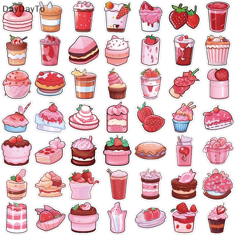 Set 50 Miếng Dán Họa Tiết Hoạt Hình Graffiti Trang Trí Laptop Diy