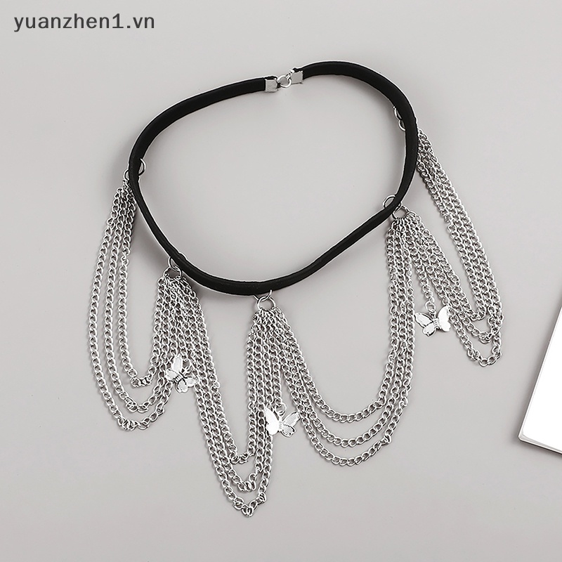 Dây Xích Đeo Chân Co Giãn Phối Mặt Hình Bướm Thời Trang Đi Biển Mùa Hè Quyến Rũ Cho Nữ