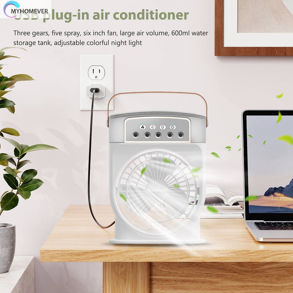 Quạt Để BàN 2000mAh 600ml 7 MàU, 3 TốC Độ