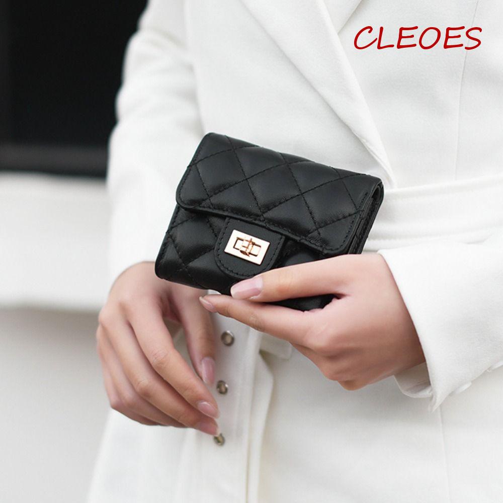 CLEOES Ví Da PU Đựng Tiền Xu / Giấy Phép Lái Xe Phong Cách Hàn Quốc Đơn Giản