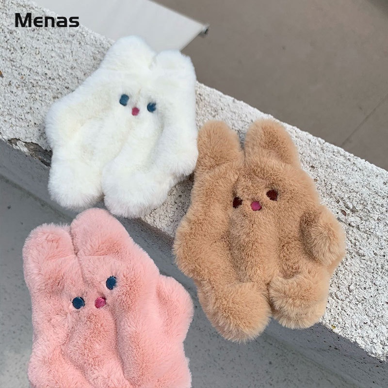 Ví Đựng Tiền Xu Hình Chú Thỏ Bông Đáng Yêu Phối Khóa Kéo Cho Nữ