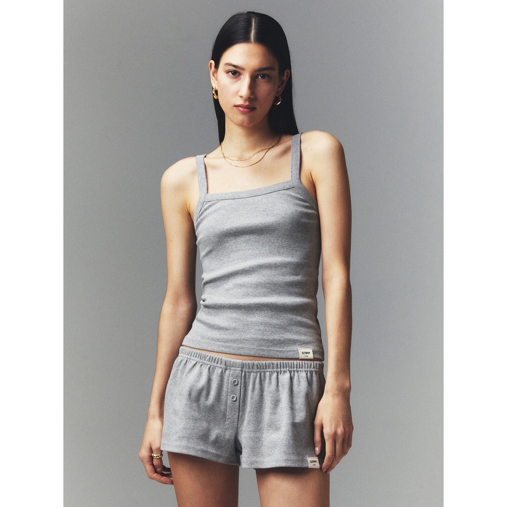 ~~~~~ Korean niche Glowny simple short-sleeved T-shirt suspender shorts short skirt home suit can be worn outside