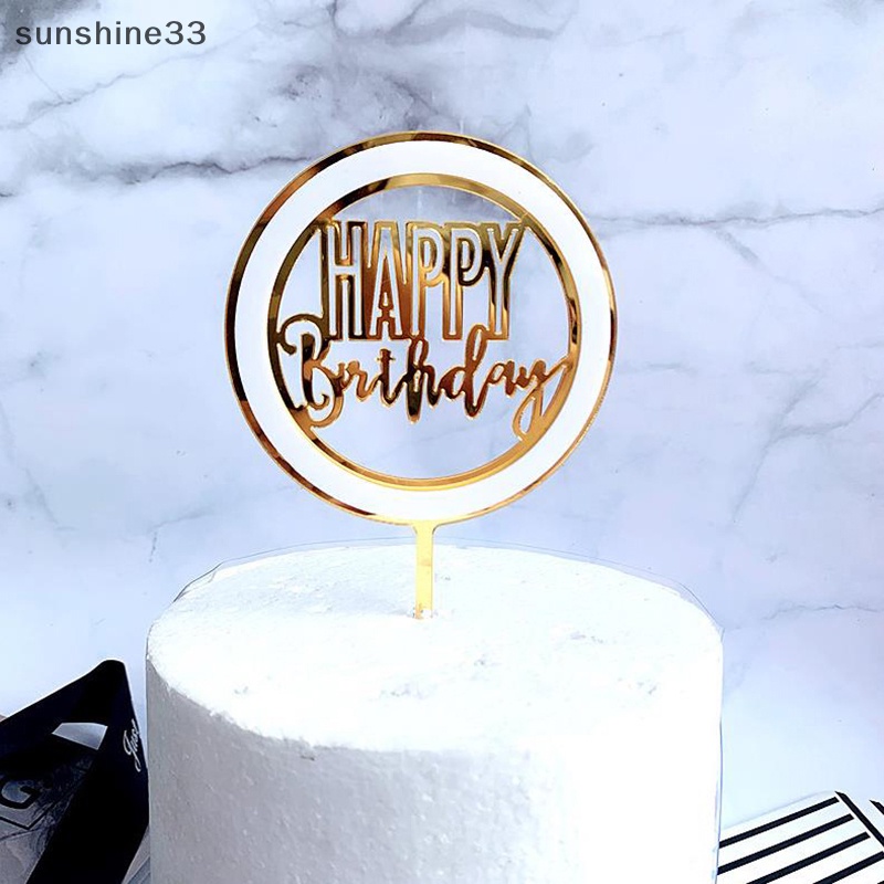 Topper Cắm Trang Trí Bánh Kem Sinh Nhật Hình Lá Cờ