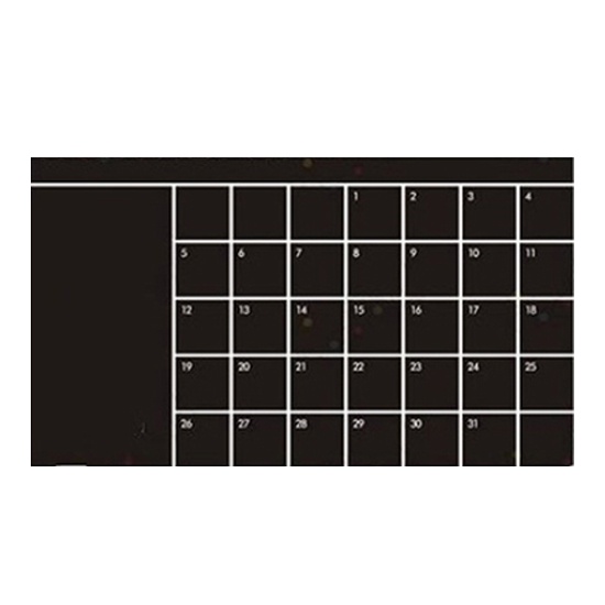 Bảng Đen Dán Tường Ghi Lịch Tháng Trang Trí Nhà Cửa / Văn Phòng