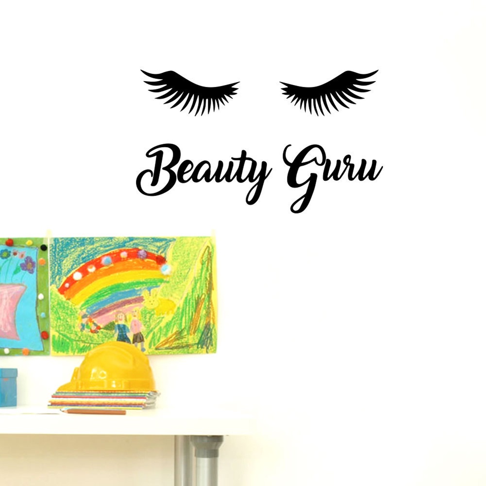 Miếng Dán Tường Trang Trí Hình Lông Mi / Chữ Độc Đáo DIY