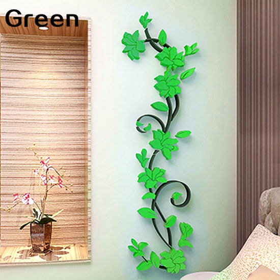 Miếng Dán Tường Trang Trí Hình Rosa Multiflora 3D DIY