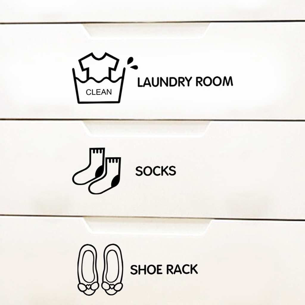 Set 7 Miếng Dán Logo Bằng Giấy Gọn Nhẹ Có Thể Tháo Rời Trang Trí Nhà Cửa