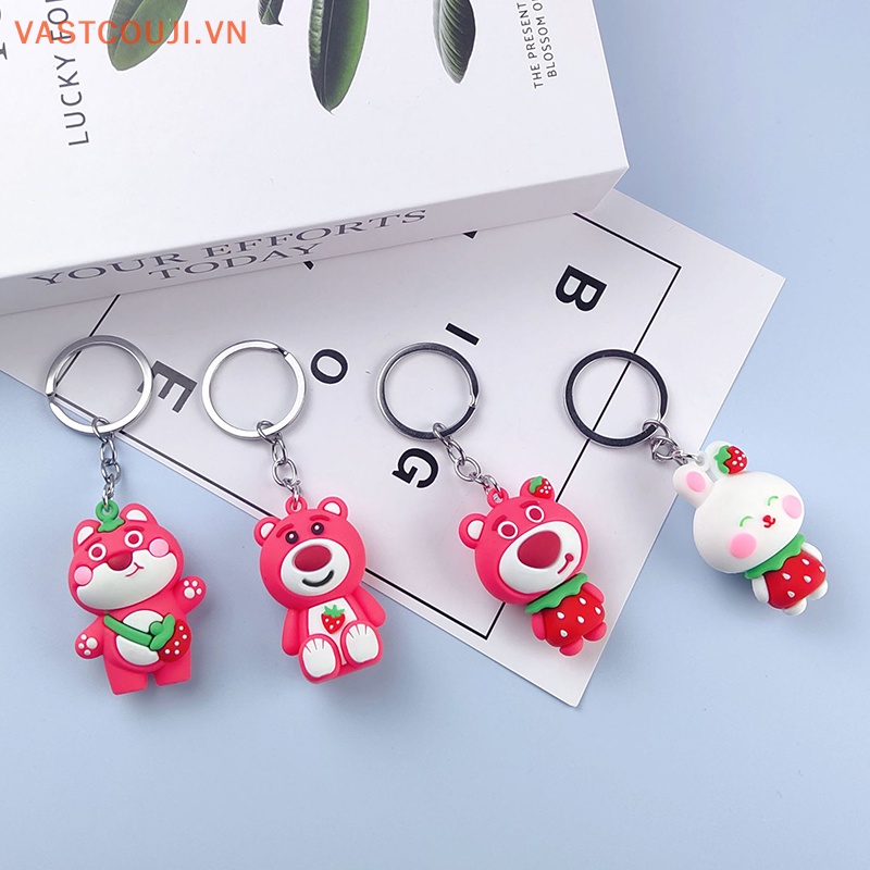 Móc Khóa Hình Gấu 3D Dễ Thương