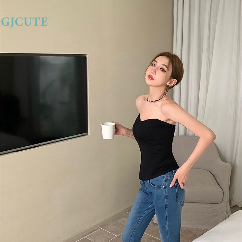 Áo Hai Dây Mỏng Mùa Hè Gợi Cảm Màu Trơn Cho Nữ WTD