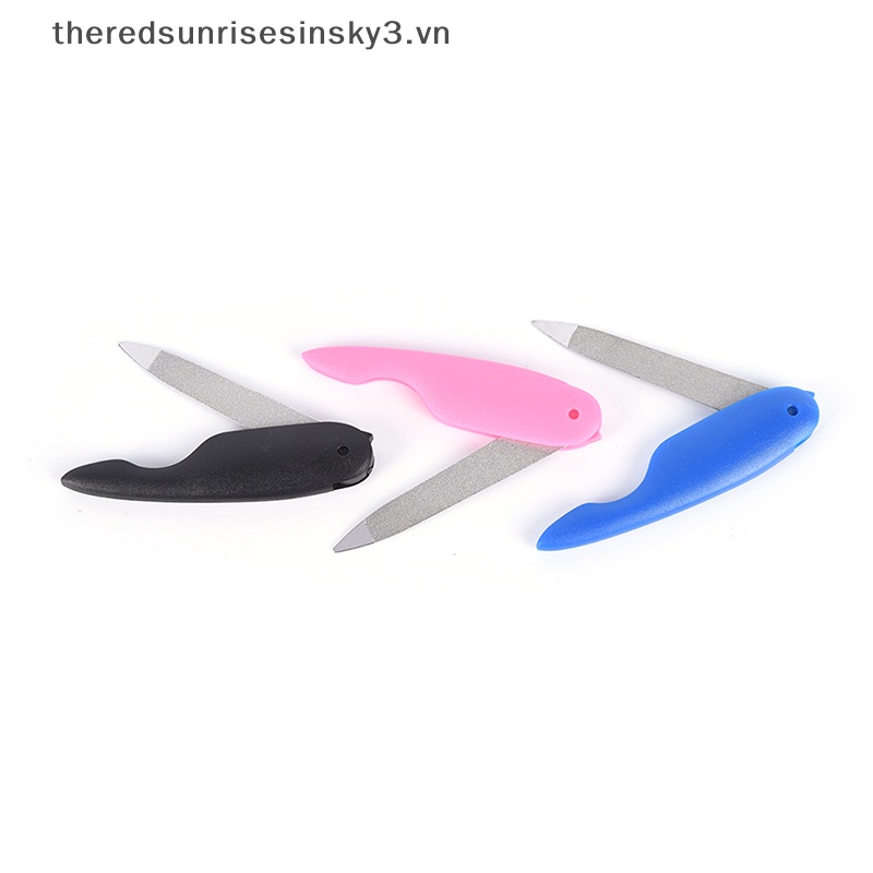 1 Cây Dũa Móng Tay Bằng Thép Không Gỉ Có Thể Gập Lại Thời Trang