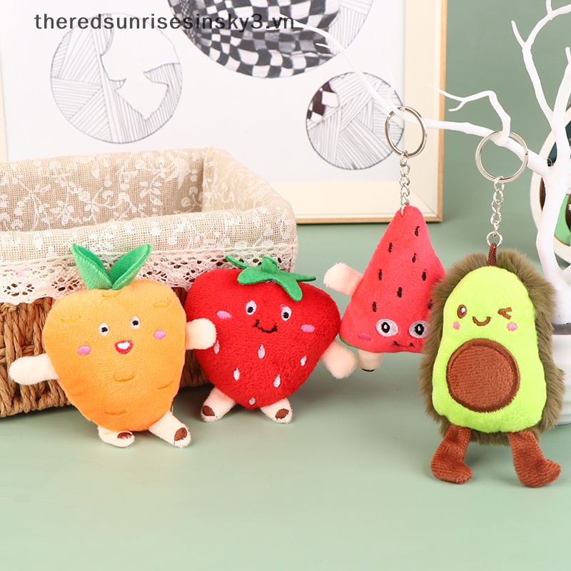 Móc Khóa Hình Trái Cây Nhồi Bông Xinh Xắn Dễ Thương